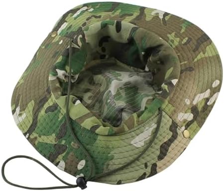 Camouflage Bucket Boonie Hat for Men Women Adjustable Windproof