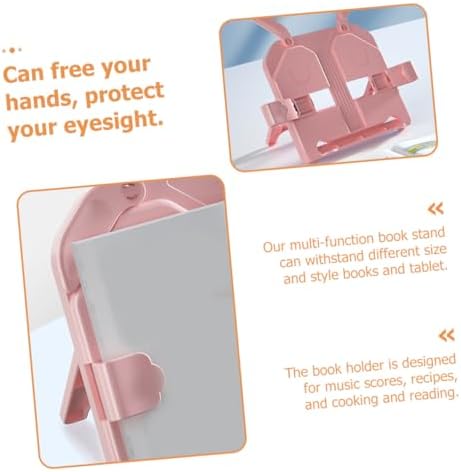 SEWACC Pink ABS Book Stand with Phone and Tablet Holder
