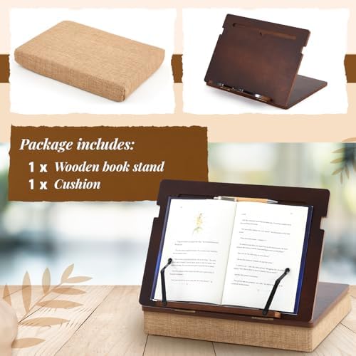 Juexica Wood Book Stand 147 x 106 Inches Portable Reading Holder