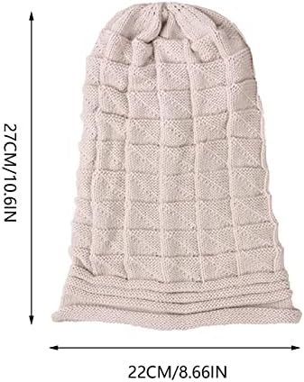 Womens Winter Beanie - Soft Stretch Chunky Cable Knit Hat