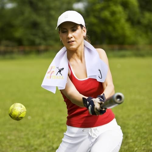 4 Pieces Funny Softball Pitching Towel Set with Clip