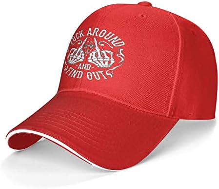 YGDYFBB Red Unisex Fishing Cap with Air Vent and Sweat Band