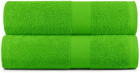 Natural Water Absorbent Bath Sheet Towel Set - Lime - 2 Pieces