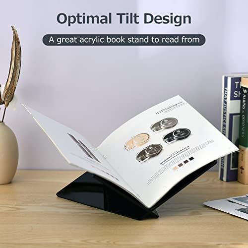 Karlak X-Shaped Acrylic Book Stand for Cookbook and Recipe Display