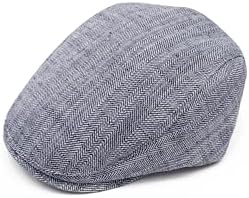 YOFARCHOY Linen Flat Cap for Men