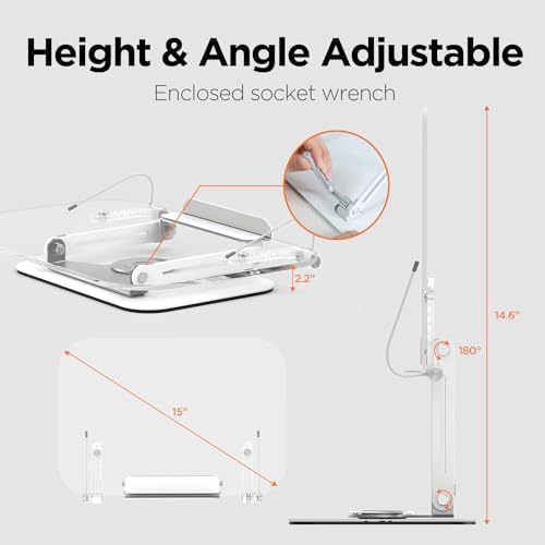 Mooas Adjustable Book Stand with 360 Rotating Base