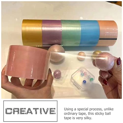 NUOBESTY 6 Rolls Pearlescent Sticky Ball Tape