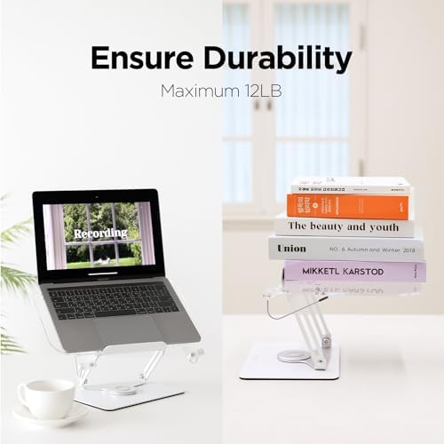 Mooas Adjustable Book Stand with 360 Rotating Base