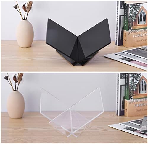 Karlak X-Shaped Acrylic Book Stand for Cookbook and Recipe Display