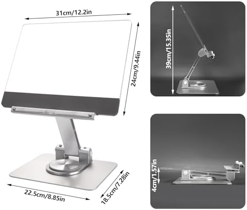 Yorhoen Acrylic Book Stand with 360 Rotation