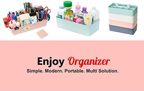 Enjoy Organizer 2 Pack Stackable Plastic Caddy with Handle