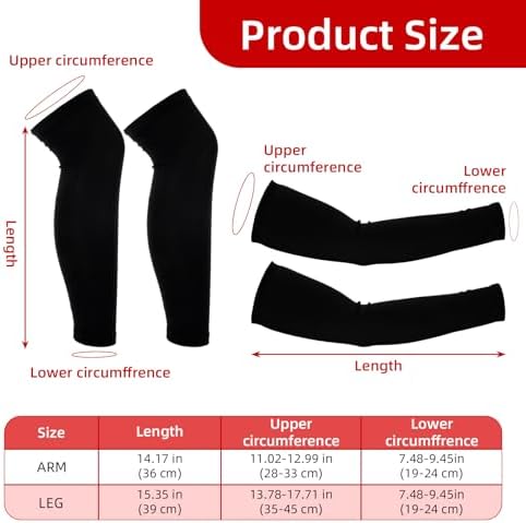 Kids Arm Leg Sleeves Set for Basketball