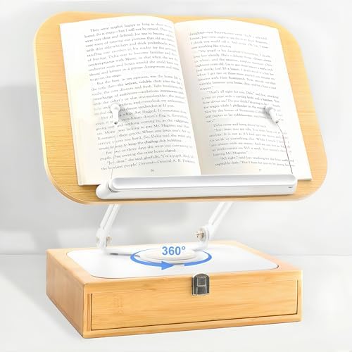 YINBINK Adjustable Book Stand with 360 Swivel Base 1