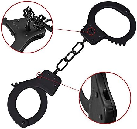 Bedsecret Double Lock Steel Police Handcuffs with Keys