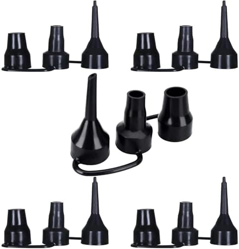 5Pcs Black Nozzles for Electric Air Pump with 3 Sizes