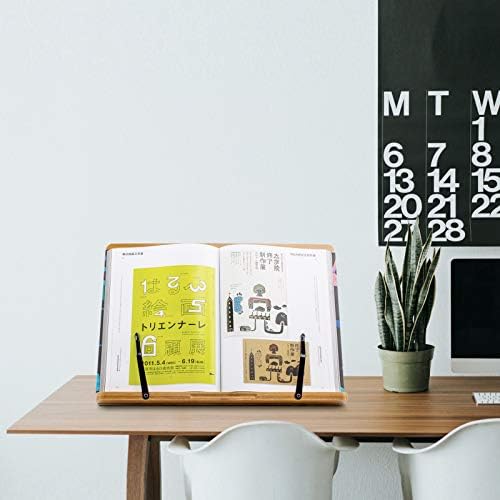Extra Large Bamboo Book Stand for Textbooks Reading