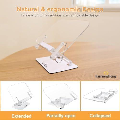 Adjustable Acrylic Book Stand 360 for Office and Classroom Use