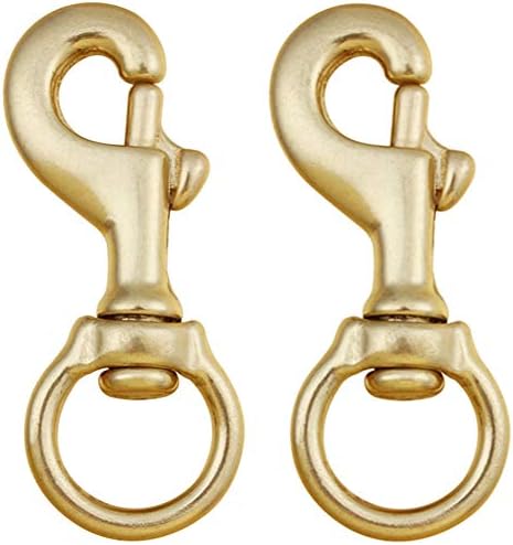 AOWESM 3-14 Solid Brass Swivel Clips 4 Pack