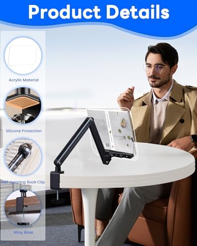 ASIEIT Adjustable Book Stand for Reading and Cooking