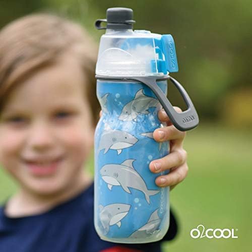 O2COOL Mist N Sip Water Bottle 12 oz 2-in-1