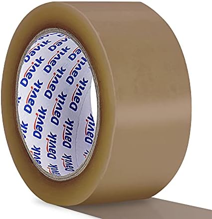 Davik Premium Packing Tape 6-Pack 216-Foot 188-Inch Brown Shipping Tape