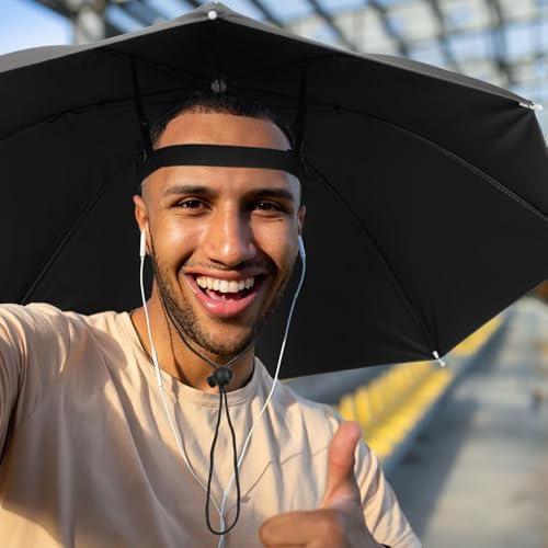 3 Pcs Adjustable Hands Free Fishing Umbrella Hat UV Protection Waterproof