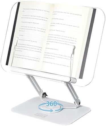 HCSHWILL Adjustable Book Stand with 360 Swivel Base 1