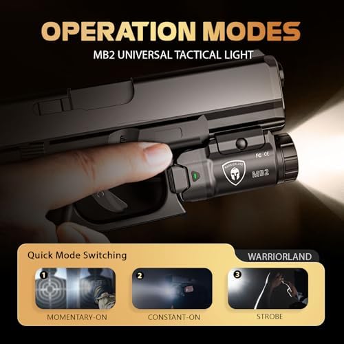 WARRIORLAND MB2 Universal Tactical Flashlight for 60 Handguns