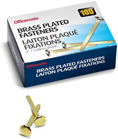 Officemate Paper Fasteners 2 Inch Brass 99817