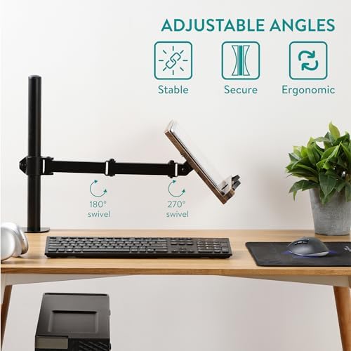 Navaris Acacia Wood Book Stand with Clamp