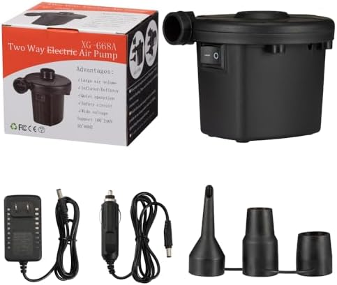 XLNYUUI Quick-Fill Air Pump with 3 Nozzles 5kPa 1