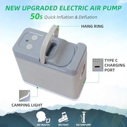 Self Inflating Sleeping Pad with Electric Pump 95 R-Value