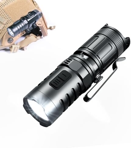 Klarus XT1C Pro Helmet Tactical Flashlight 1000 Lumens Bright 360 Rotation Military-Grade