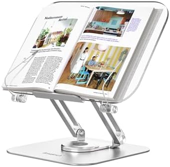 AC ISLAND Adjustable Book Stand with 360 Rotating Base