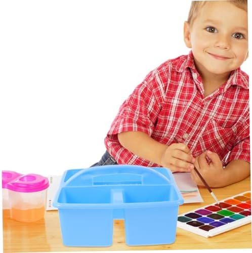Stackable Plastic Caddy with Handle for Classroom Use