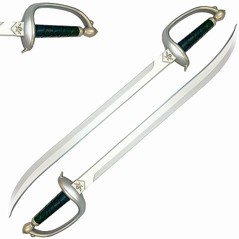 QUEQUAQUI 30-Inch Foam Pirate Cutlass Swords Set of Two