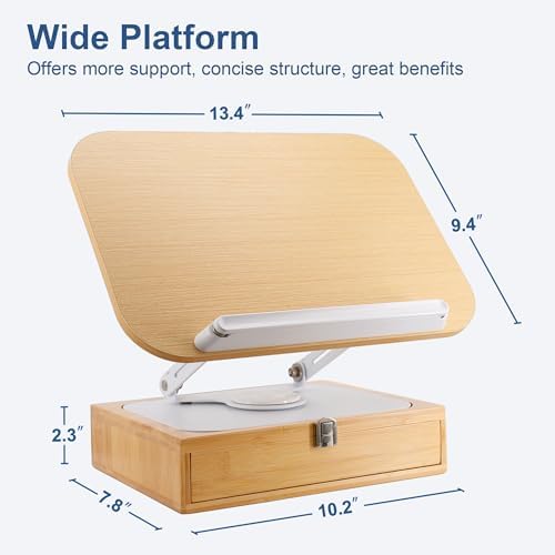YINBINK Adjustable Book Stand with 360 Swivel Base 1