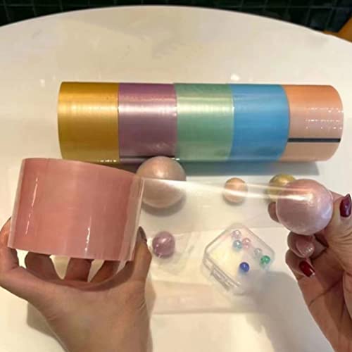 NUOBESTY 6 Rolls Pearlescent Sticky Ball Tape
