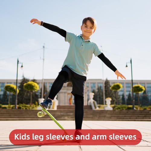 Kids Arm Leg Sleeves Set for Basketball