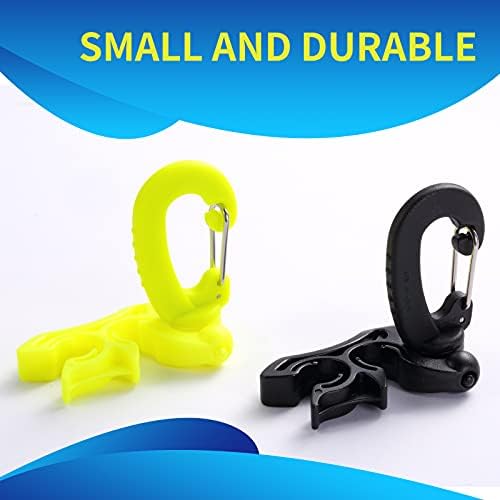 2 Packs Scuba Hose Clips with Snap Hooks for Diving