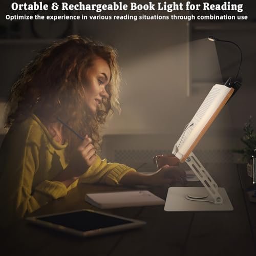 360 Adjustable Book Stand with USB Light