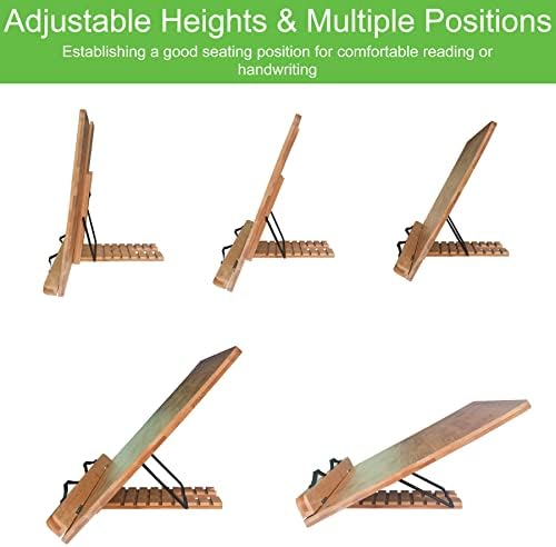 NUNET X-Large Bamboo Book Stand with 8 Tilt Angles and Magnets