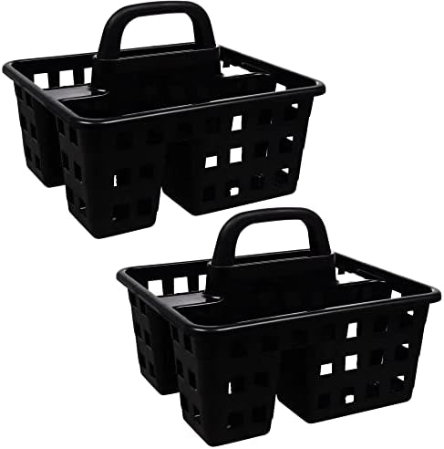 A1 Unlimited Set of 2 3-Compartment Plastic Caddies with Handle 1