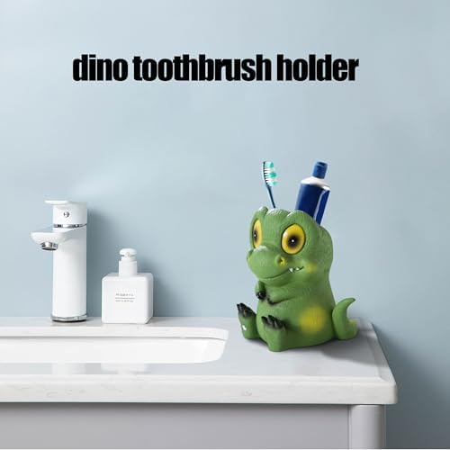 Cute Dinosaur Pen Holder - Unique Desk Organizer for Kids and Adults