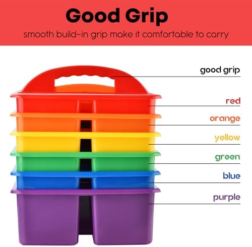 Alink 6-Pack Plastic Caddy Organizer with Handle