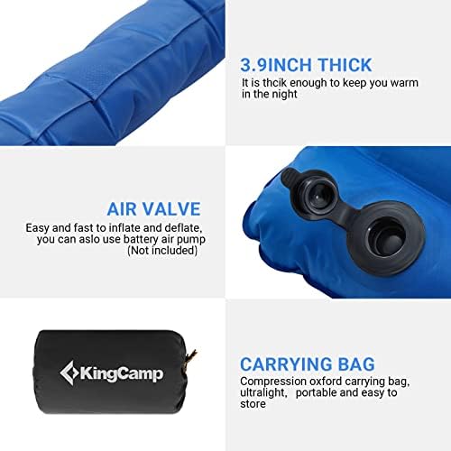 KingCamp Double Sleeping Pad 39in 2 Person Inflatable Air Mattress