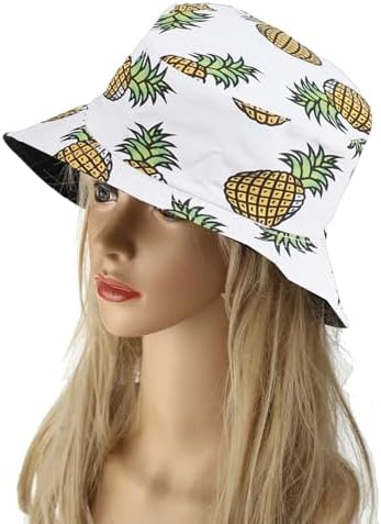 Joylife Banana Print Bucket Hat Reversible Packable Fishing Cap