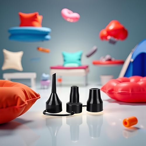 3 Sizes Black Air Pump Nozzles Replacement Set 1
