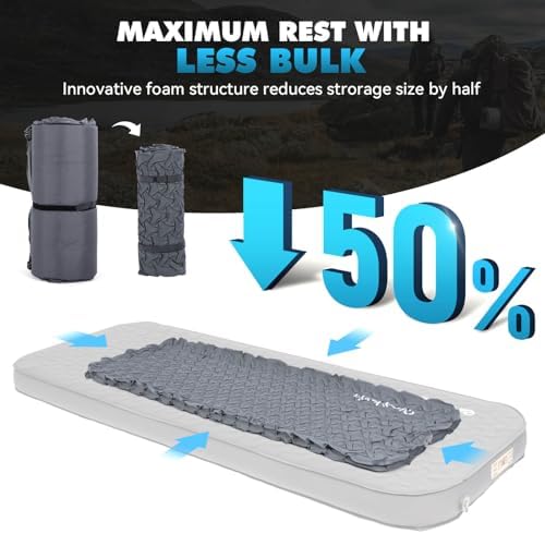 Hikenture 4 Thick Self-Inflating Sleeping Pad with Electric Pump