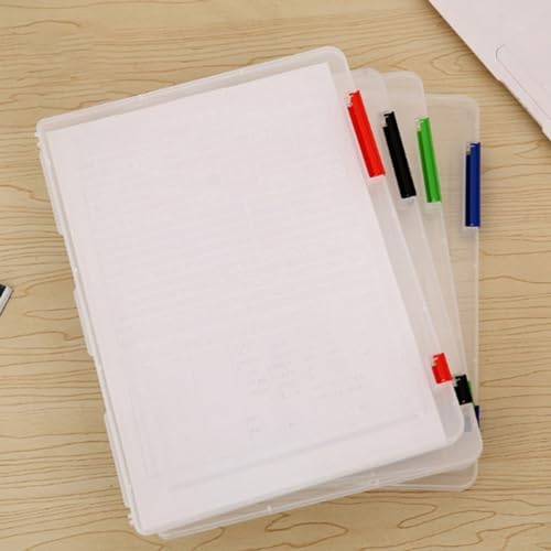Lovskoo 1Pack Clear Desk File Organizer Box Black